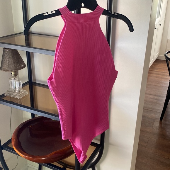 Women’s pink knit ribbed bodysuit - Picture 3 of 3